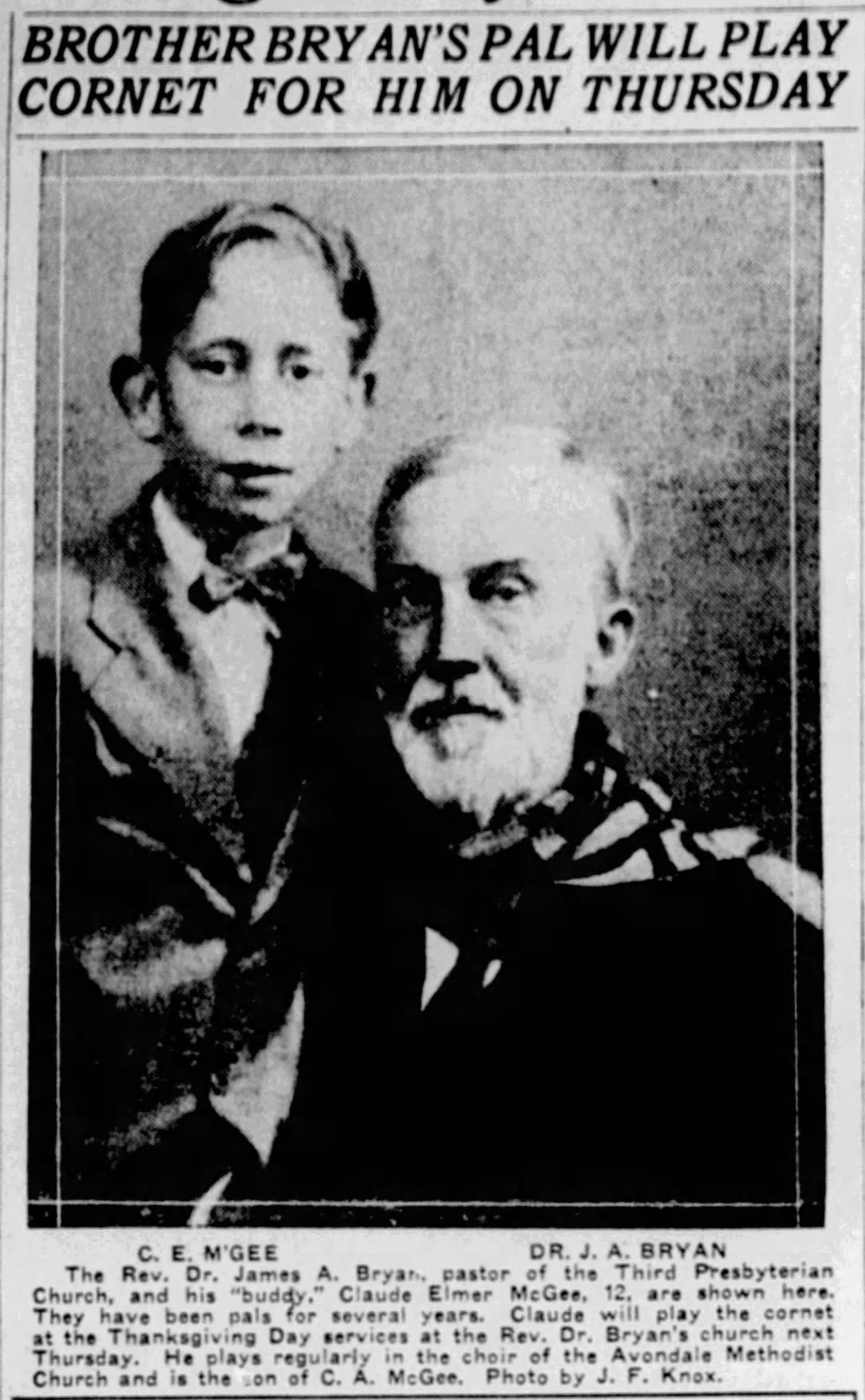 Brother Bryan's Pal Will Play Coronet For Him On Thursday